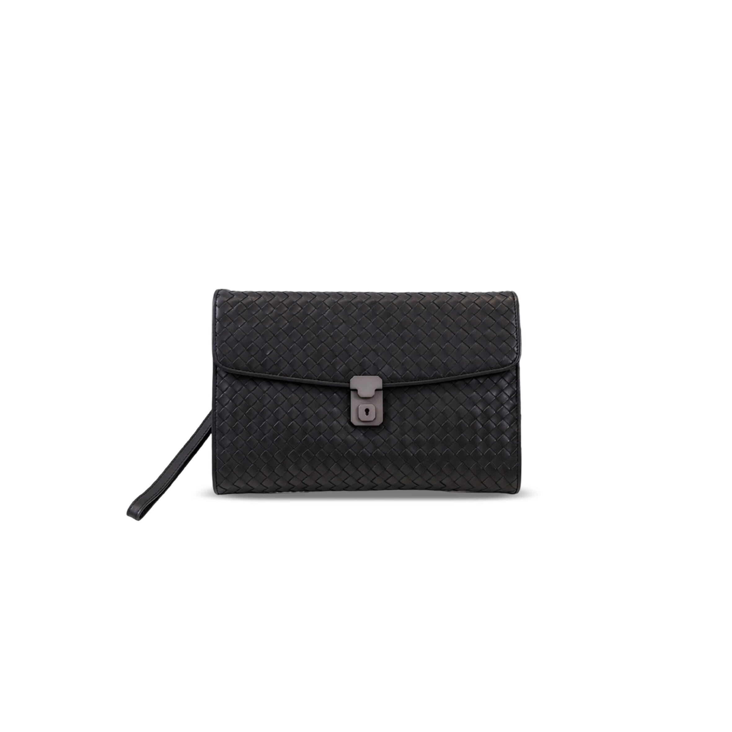 BOTTEGA VENETA INTRECCIATO CLUTCH WITH LOCK (29*18*4cm)